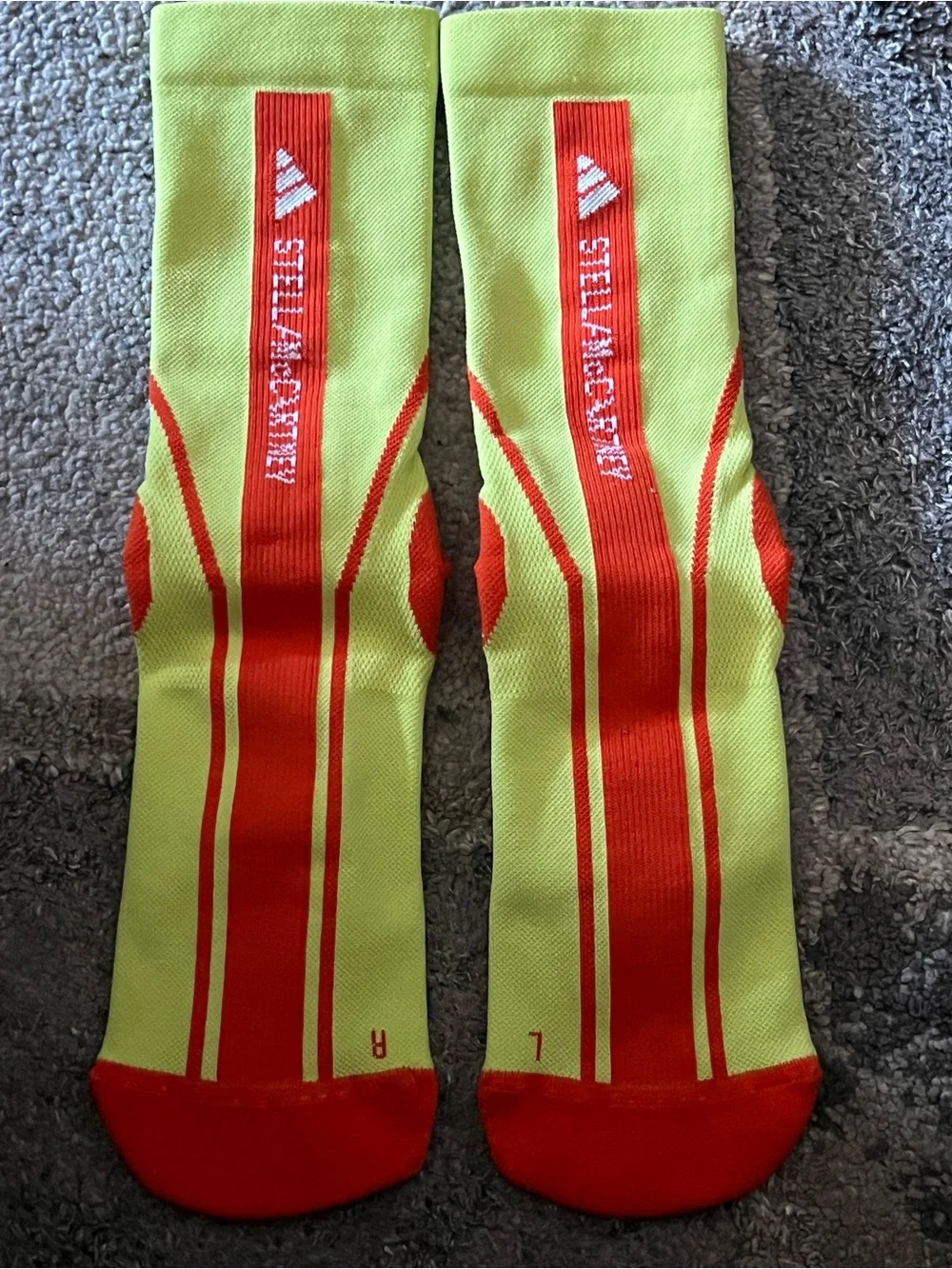 Stella McCartney Performance Ankle/Crew Socks - Lime-M/Orange-M/Neon/Gray-M